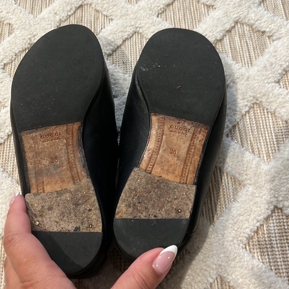 Authentic- Gucci Womans Brixton Collapsible Apron Toe Loafers - Picture 3 of 9